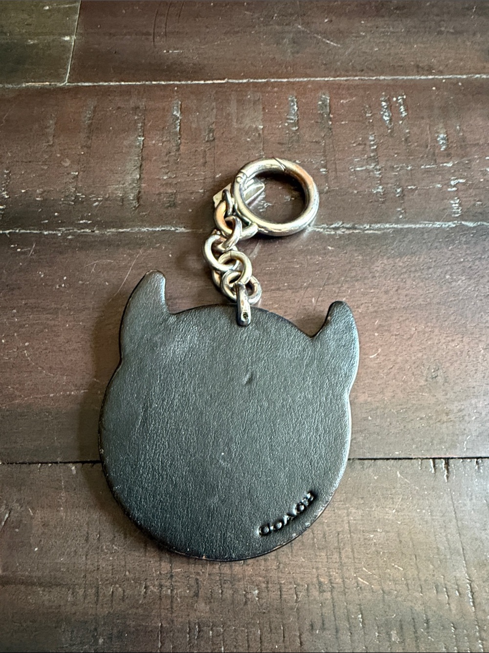 Coach Frisky Leather Bag Charm Emoji Face Glitter - Picture 2 of 4